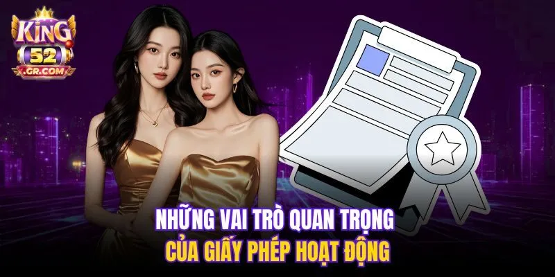 Những vai trò quan trọng của giấy phép hoạt động