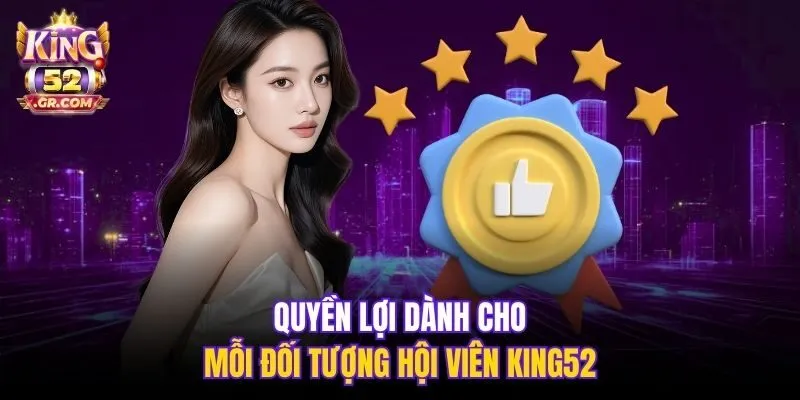 Quyền lợi dành cho mỗi đối tượng hội viên King52